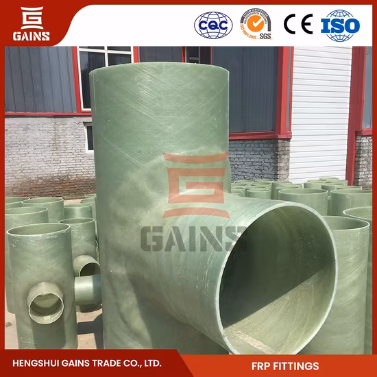Ganhos Conector FRP Tee Fabricantes Acessórios para tubos FRP China GRP/FRP Tee