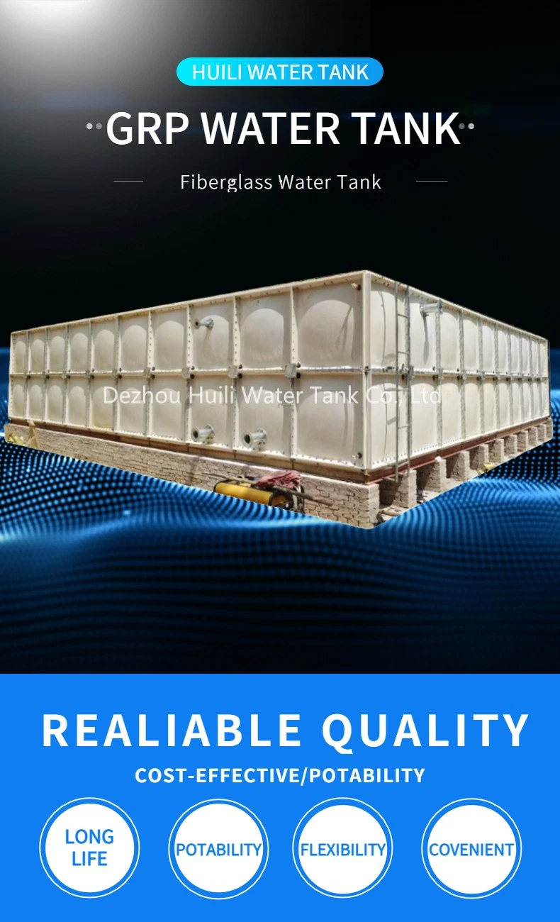 Hot Sale GRP FRP SMC Fiberglass Panel Square Big Large Rain Water Storage Tank Cheap Price 1000 5000 10000 Litre Food Grade Tank