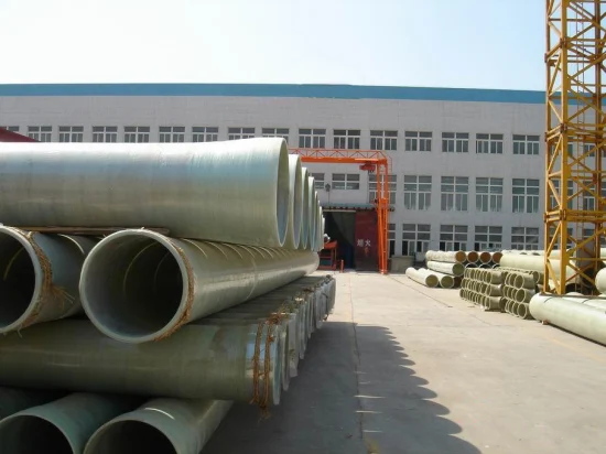 Tubo de fibra de vidro FRP GRP Gre China Tubo resistente à corrosão enterrado na fábrica