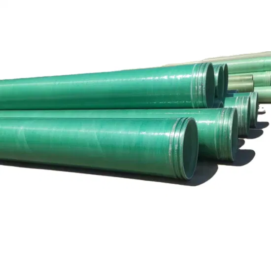 Dreno de plástico verde GRP Gre RTR Tubo de fibra de vidro Tubo FRP GRP